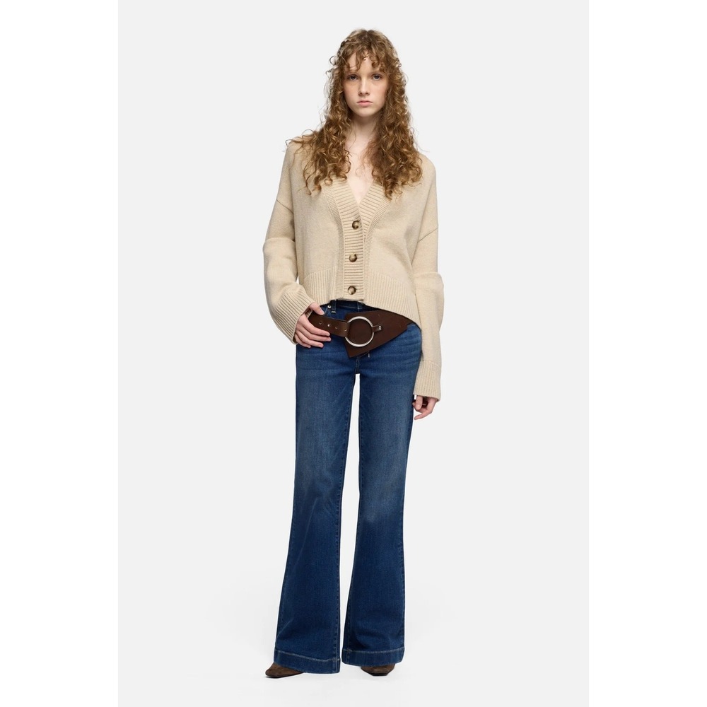 7 For All Mankind Dojo Tailorless Flare Jeans Medium Melrose Blue 27